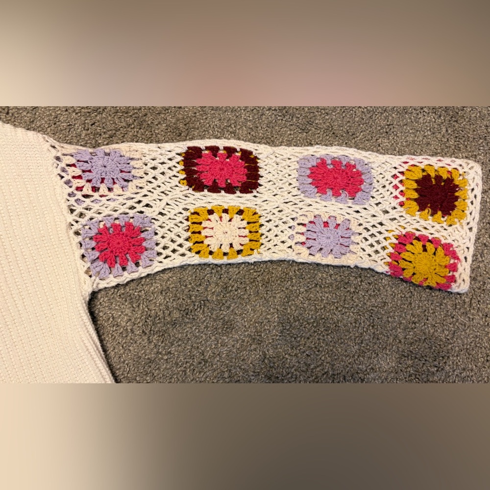 Altar'd State Floral Crochet Square Sweater - Picture 3 of 4